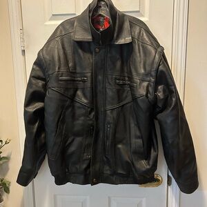 Heavy Zorro vintage leather jacket xxl